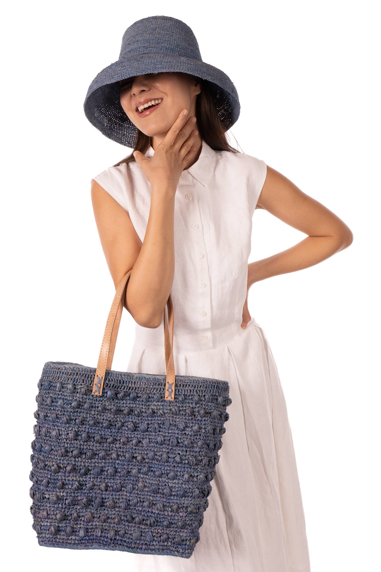 3" Brim Leor Crochet Straw Sun Hats