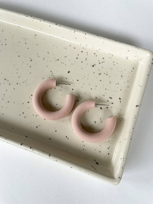 Ellory Hoops in Blush