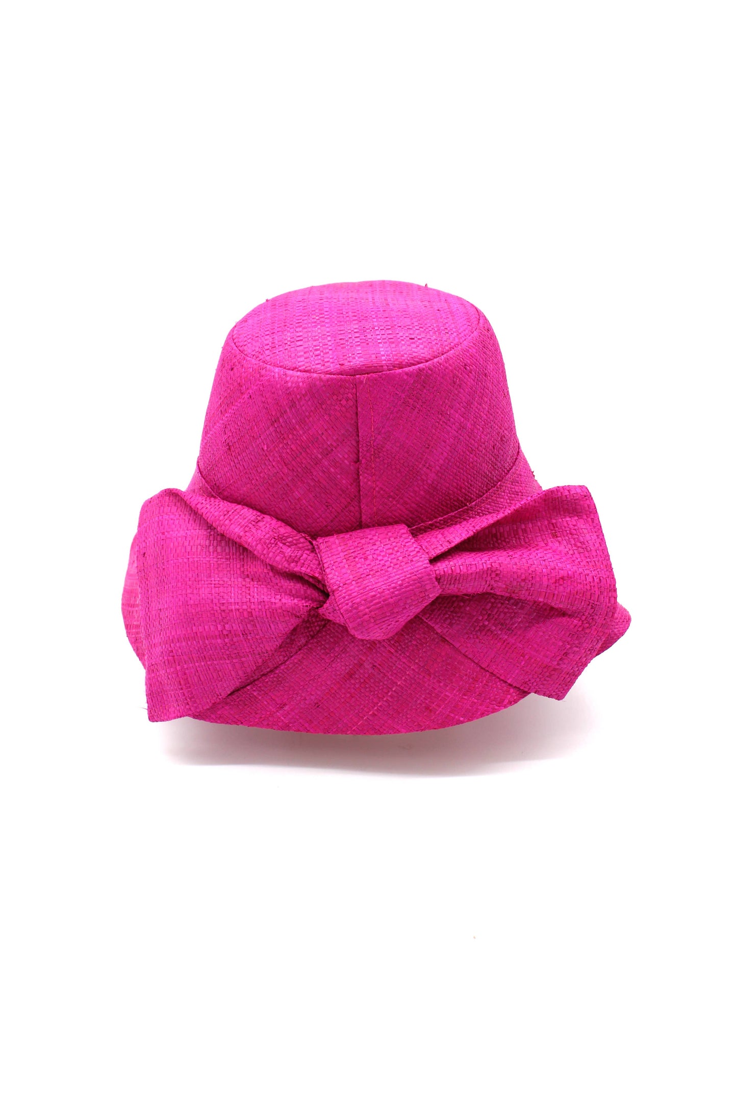 3" Brim Cara Bucket Straw Hat with Big Bow