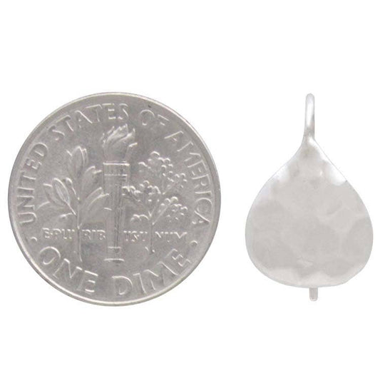 Tropfenohrringe aus Sterlingsilber mit Hammerstruktur