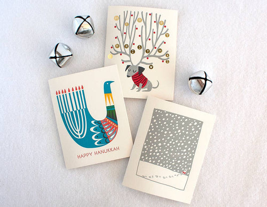Hanukkah Bird Card - Set of 8