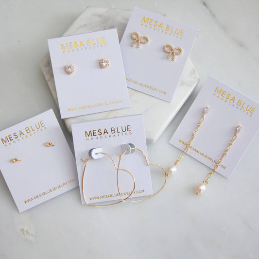 Tiny Love Knot Stud Earrings