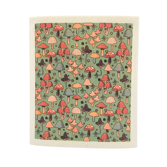 Sage Mushroom Swedish Dishcloth