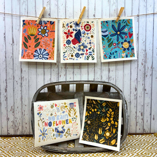 Coral Spring Swedish Dishcloth