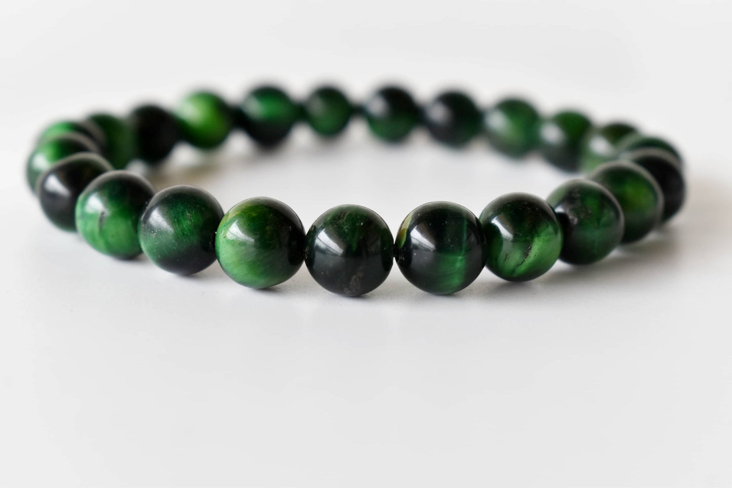 Tiger Cats Eye Green Gemstones Bracelets