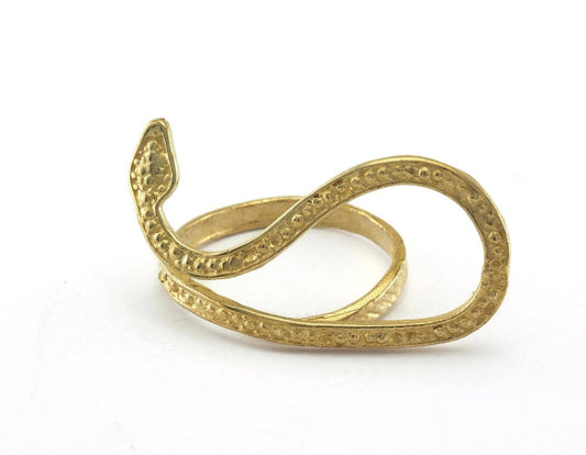 Big brass snake adjustable ring