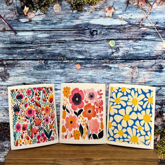 Daisy Blue Sky Swedish Dishcloth