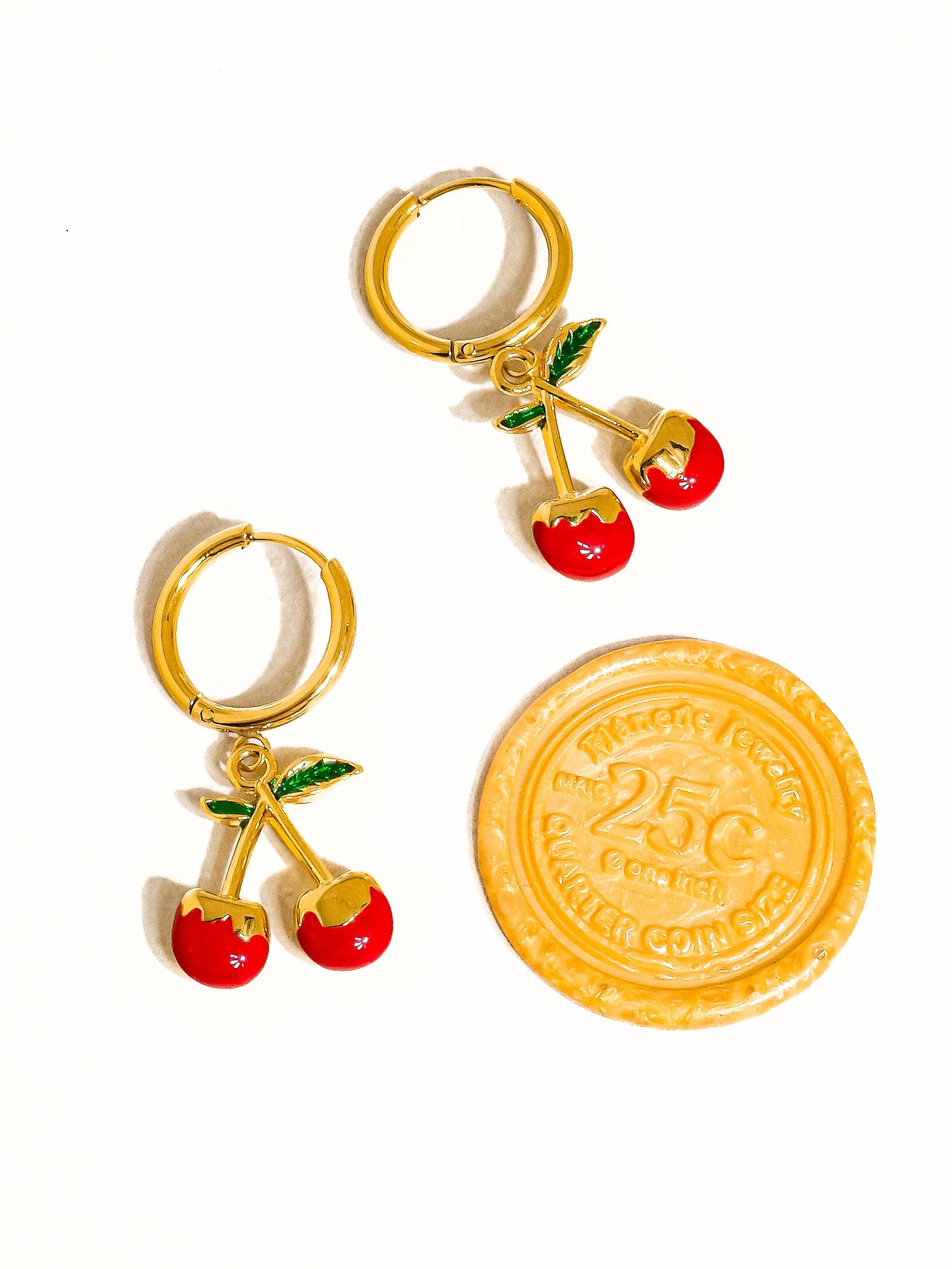 Côte 18K Plated Cherry Earring