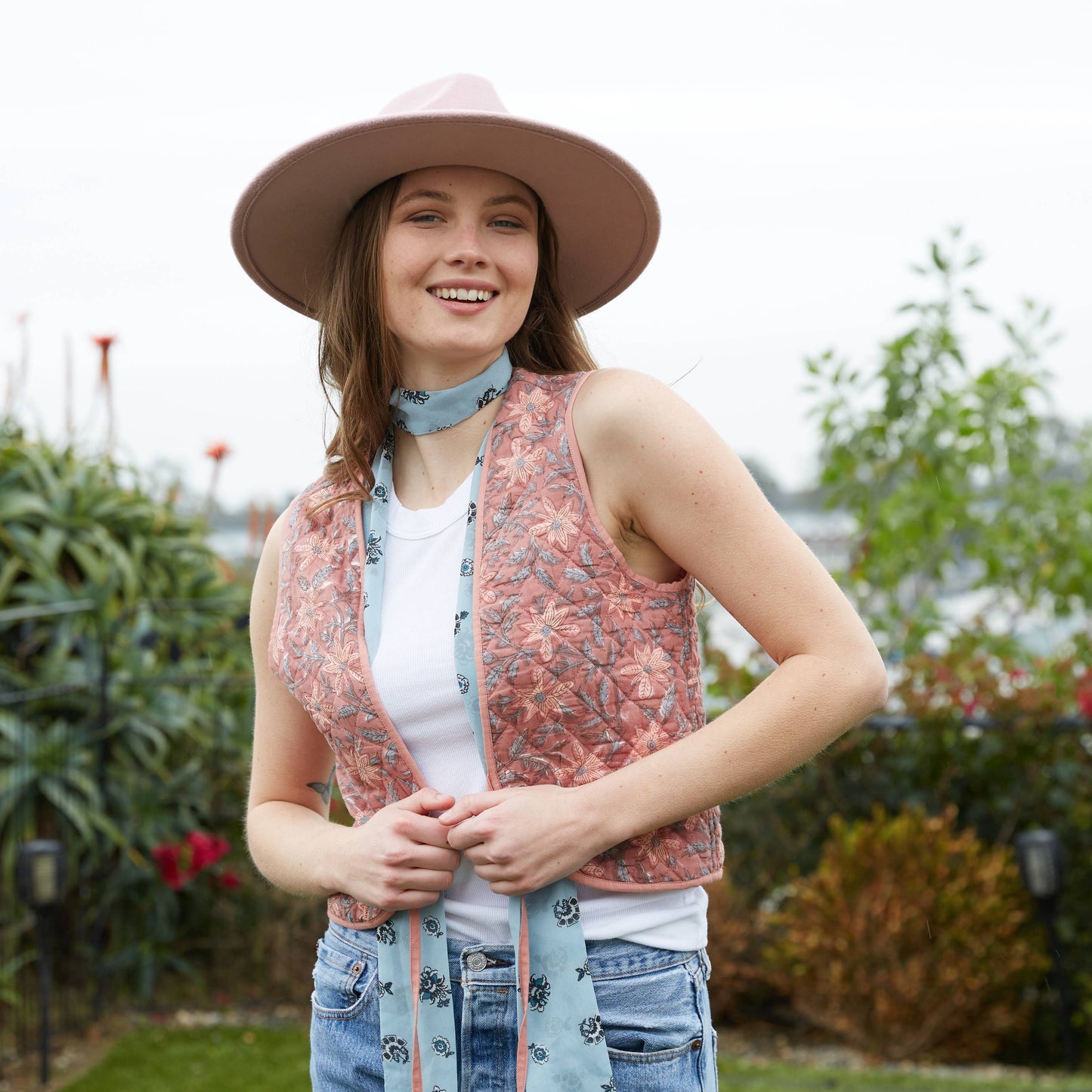 Block Printed, Reversible Vest (Juhi)