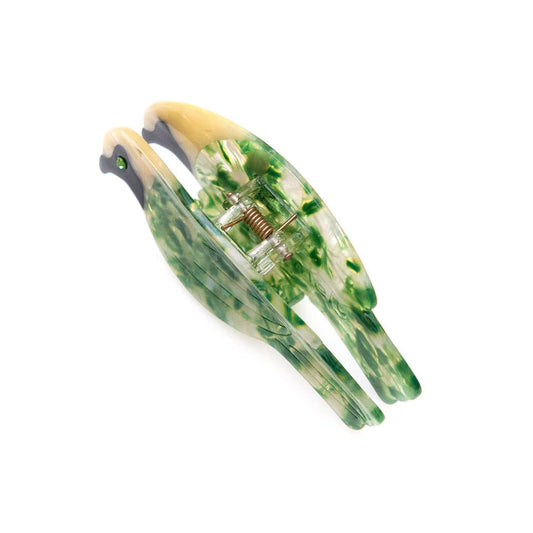 Green Bird Hair Claw