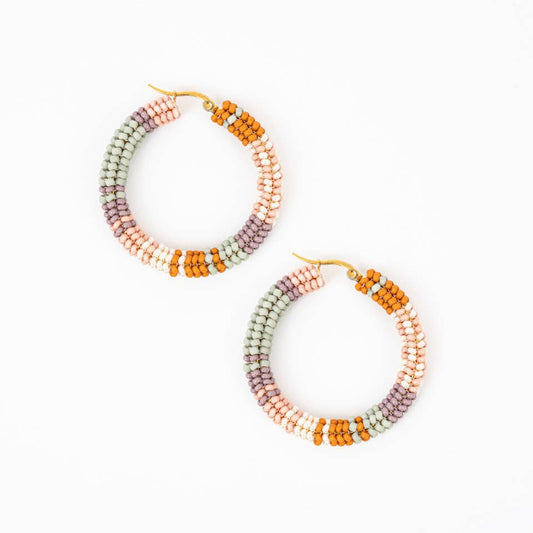 Patchwork Hoop Earrings