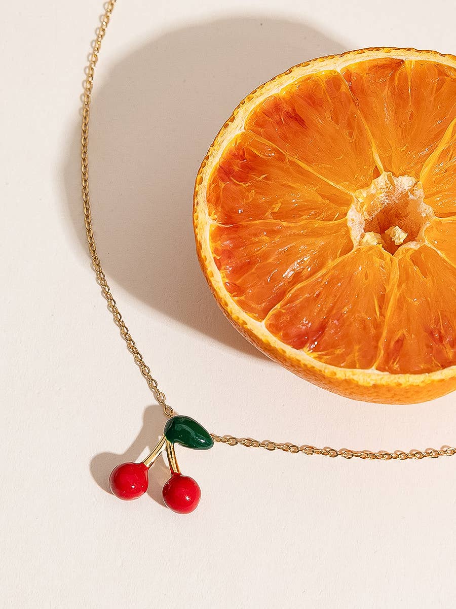 Mûre 18K Cherry Necklace