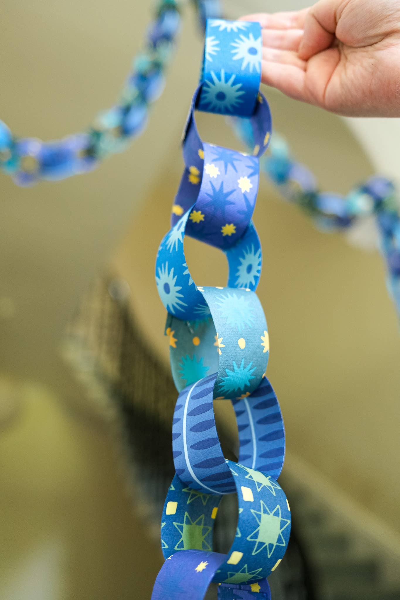 Blue & Yellow Paper Chain Kit