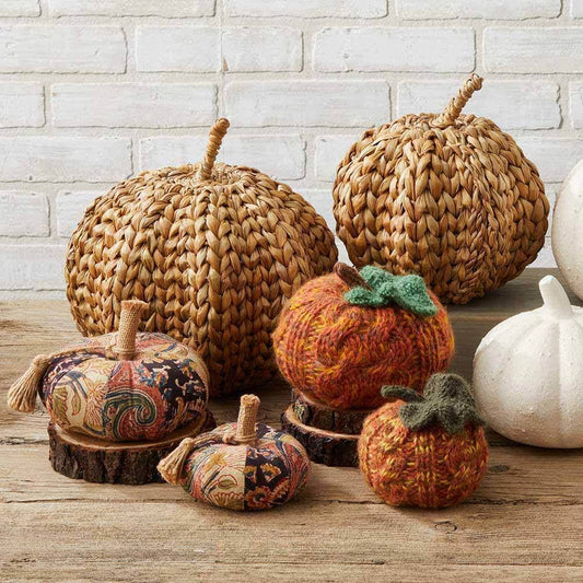 Kalamkari Patchwork Pumpkins - Set of 2