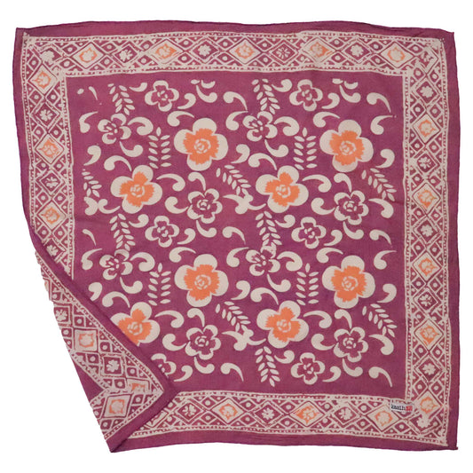 Hand Dyed Batik Bandana - Plumeria