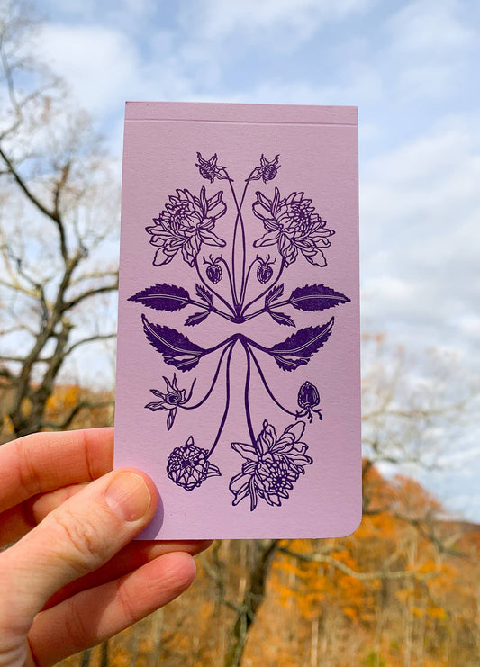 Botanical pattern jotter notepad