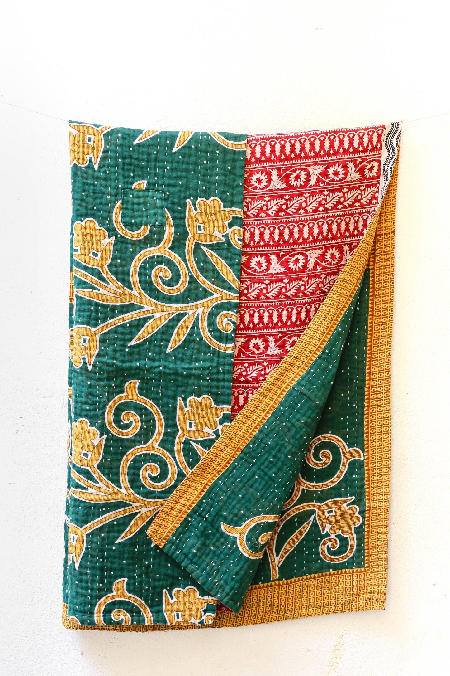 Kantha Throw Blanket