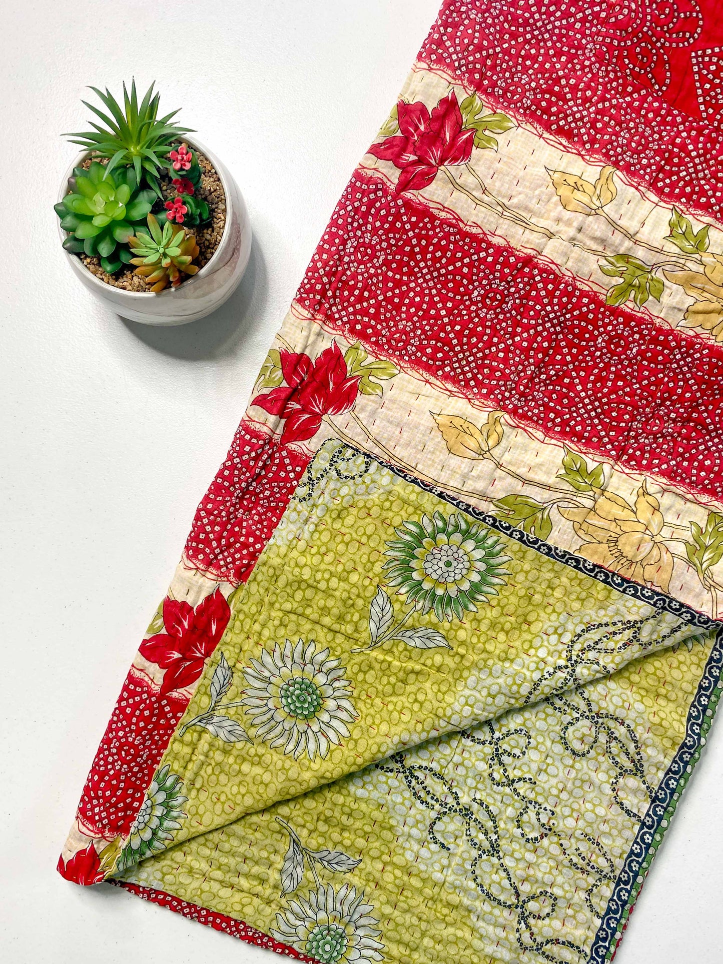 Kantha Throw Blanket