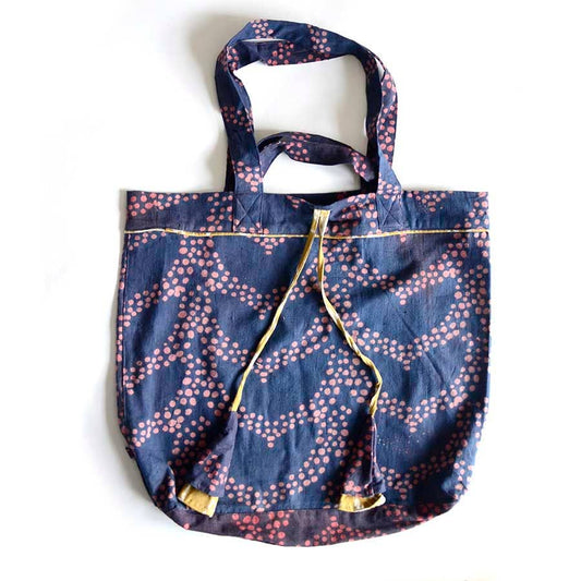 Hand-Dyed Indigo Tote Bag