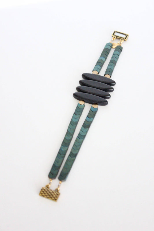 Hematite & Magnesite Bracelet