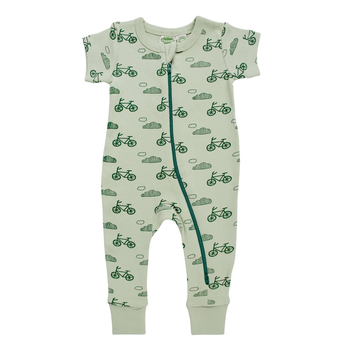 Signature Print '2-Way' Zip Romper - Short Sleeve