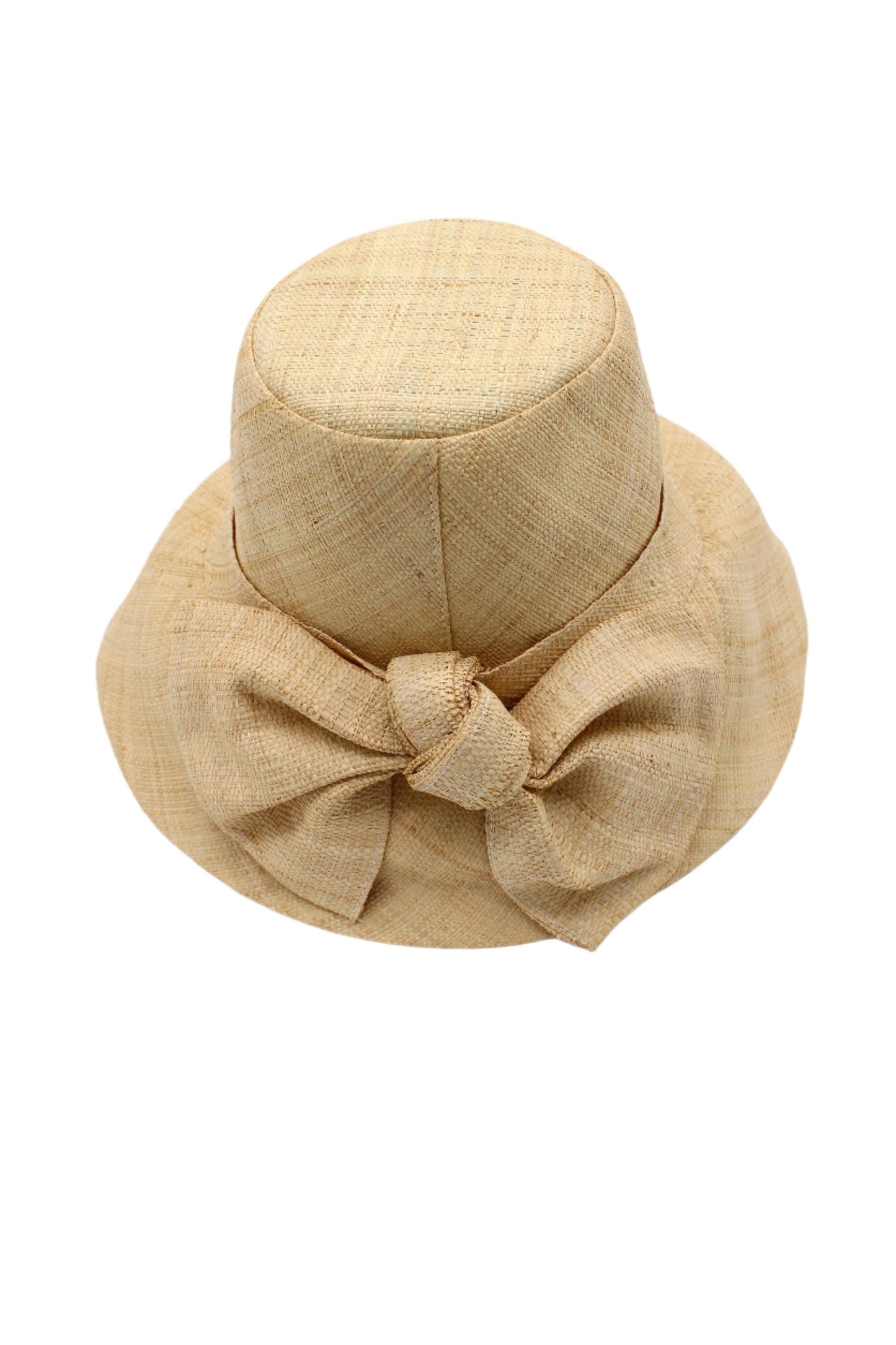 3" Brim Cara Bucket Straw Hat with Big Bow