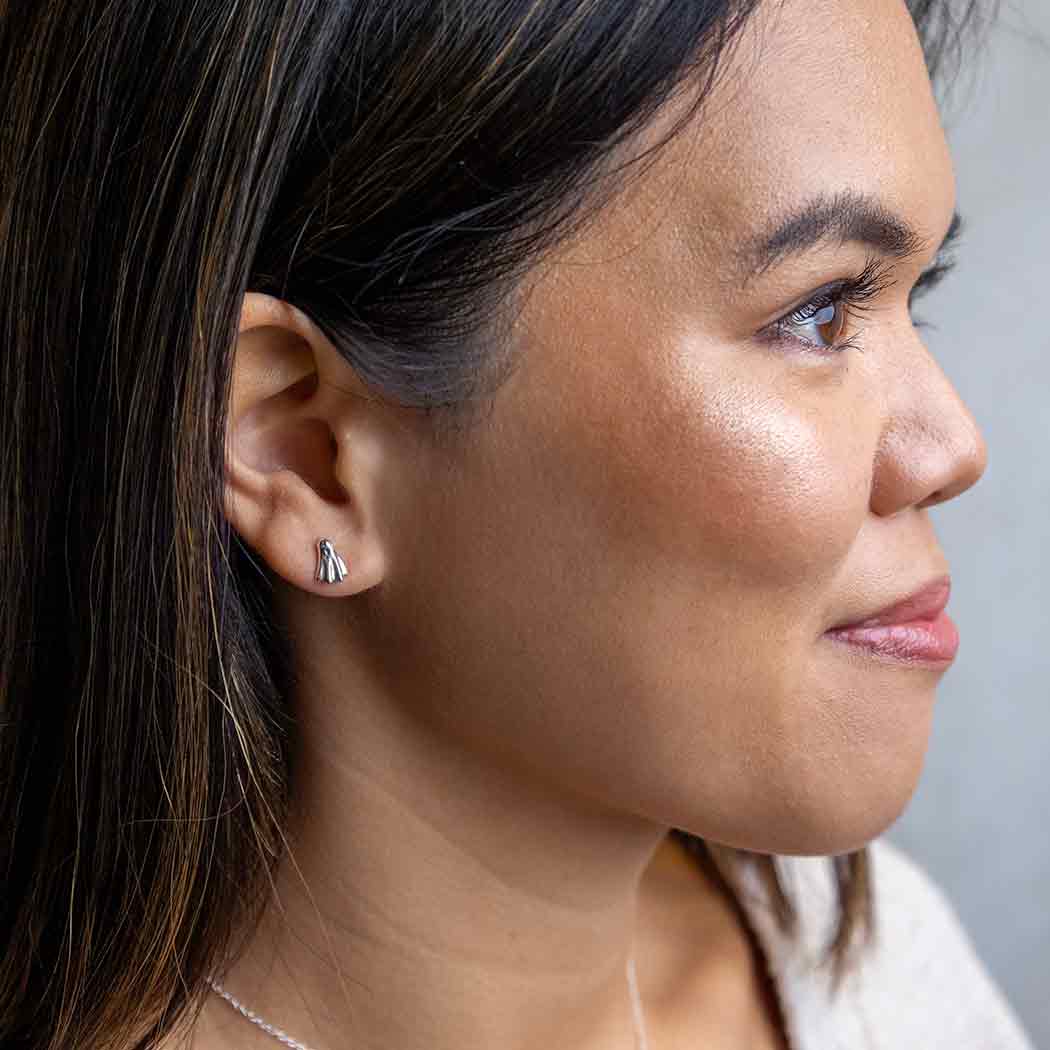 Bronze Ghost Post Earrings