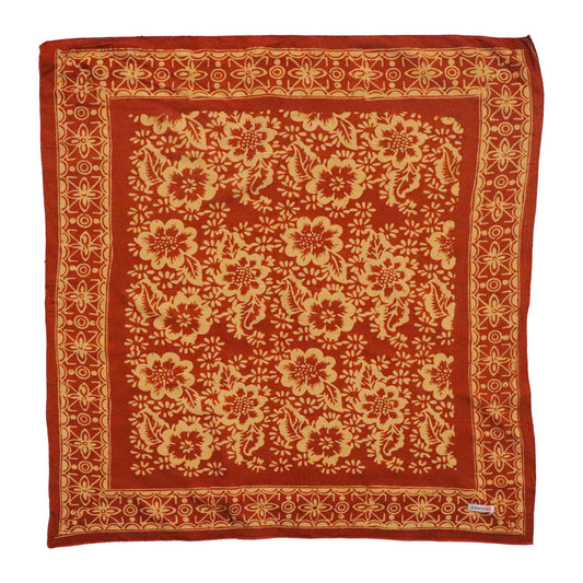 Red Brown Burnt Orange Batik Bandana