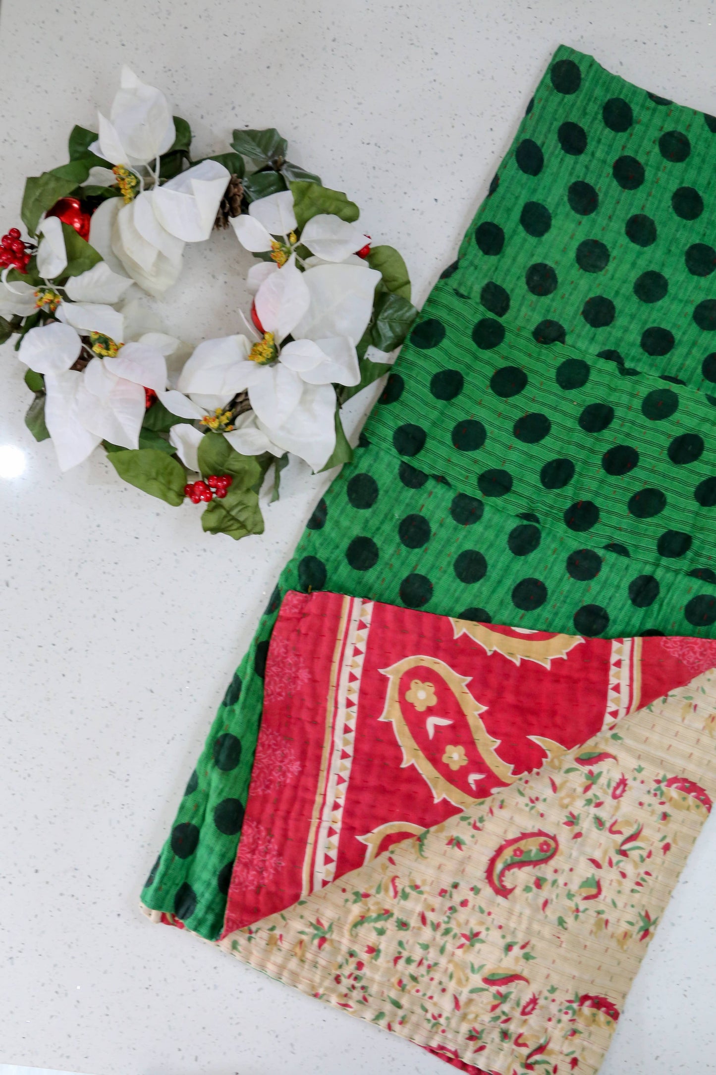 Kantha Throw Blanket
