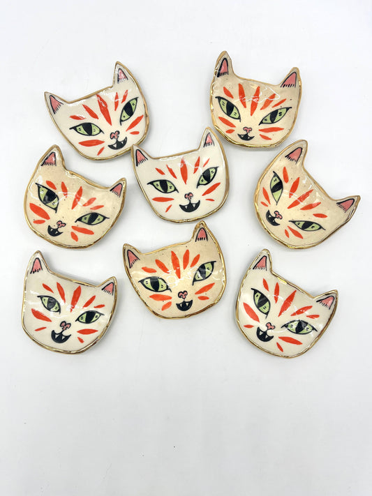 Tiger Dish with 22k Gold Luster