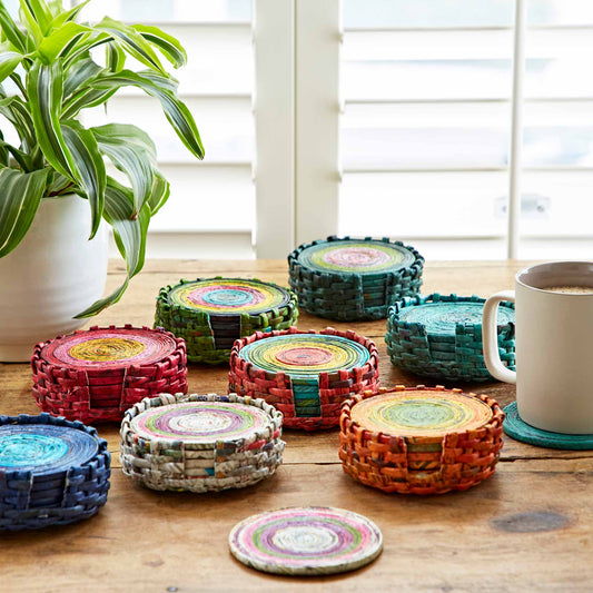 Recycled Newspaper Coaster Set Of Six