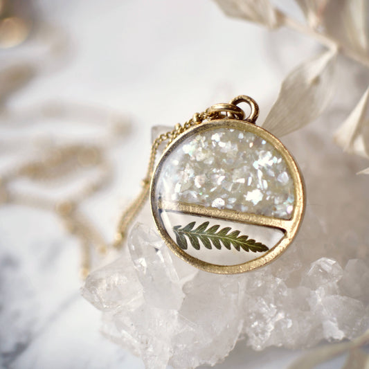 Real Preserved Fern Leaf Necklace