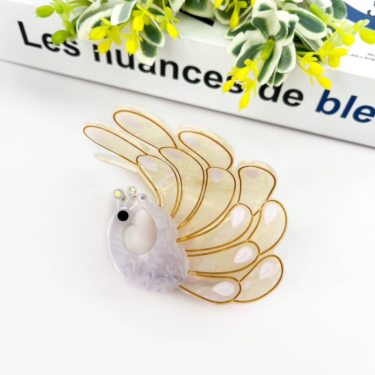 Peacock Hair Claw