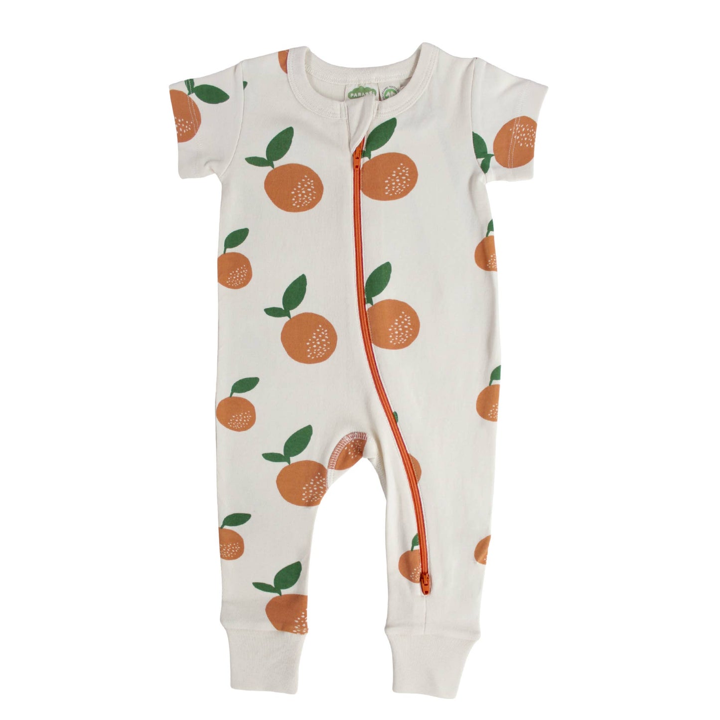 Signature Print '2-Way' Zip Romper - Short Sleeve