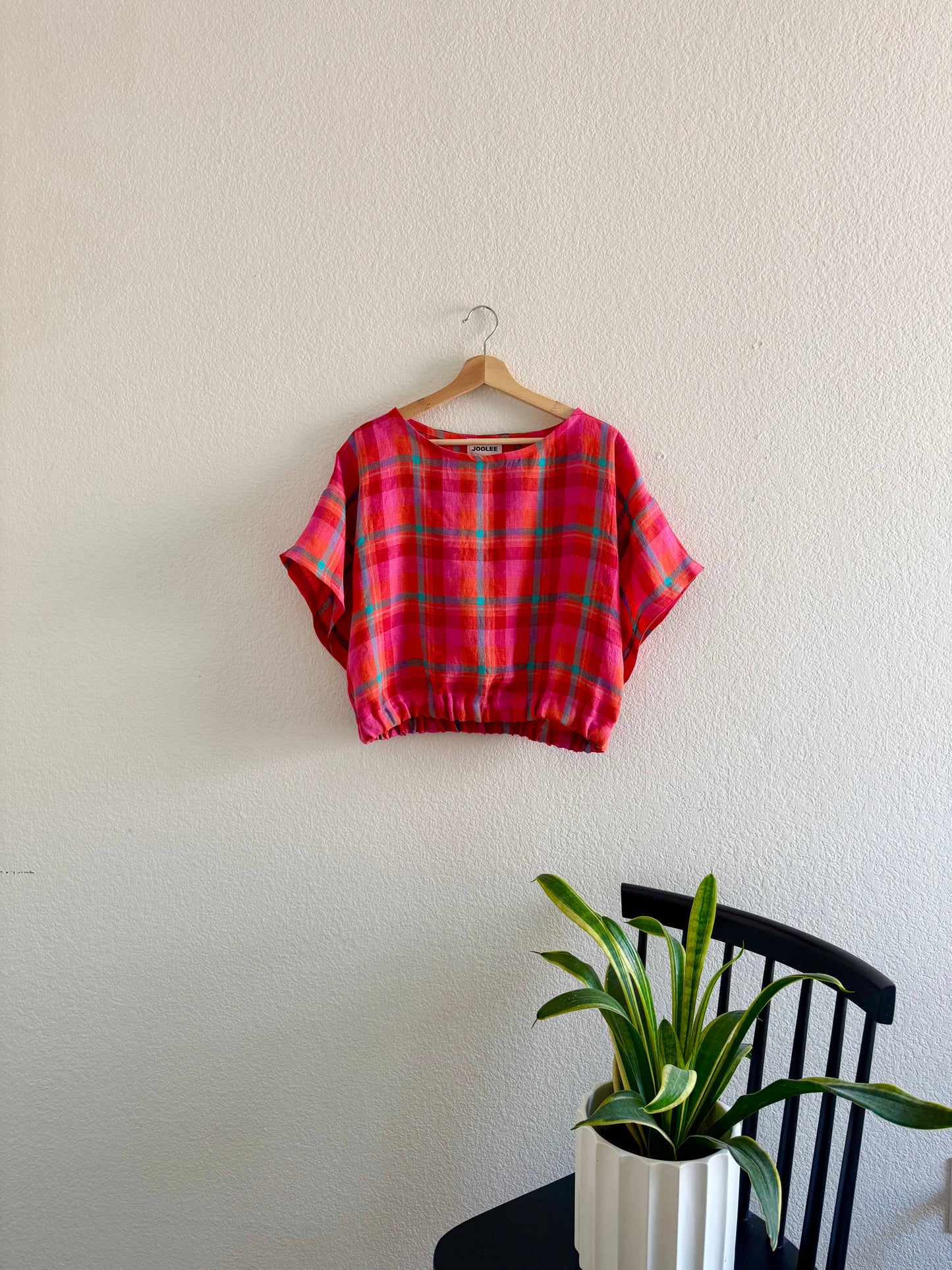 Pink Check Top