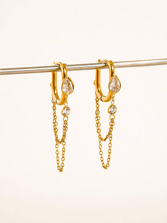 Lucienne 18K Chain Link Drop Earrings