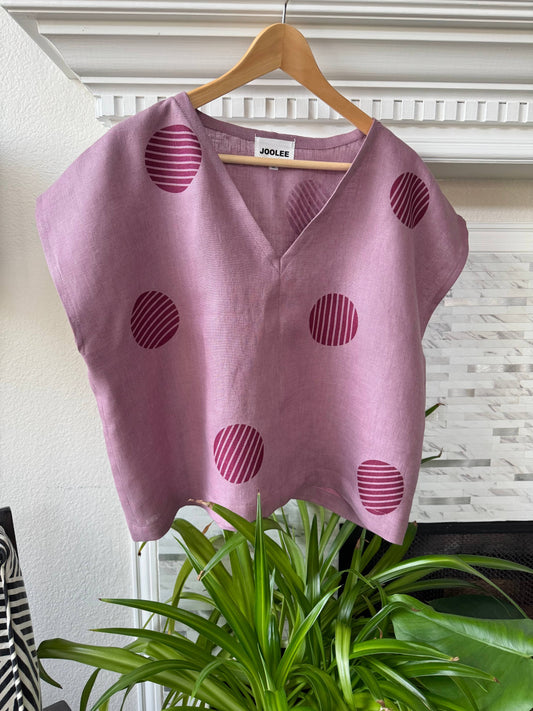 Dusty Rose Linen Top