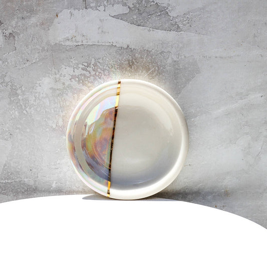 Dipped Iridescent Ring Dish