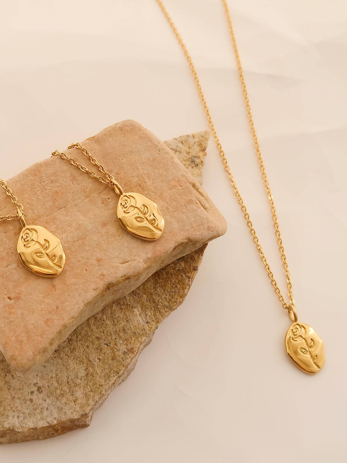 Chrishell 18K Rose Coin Necklace