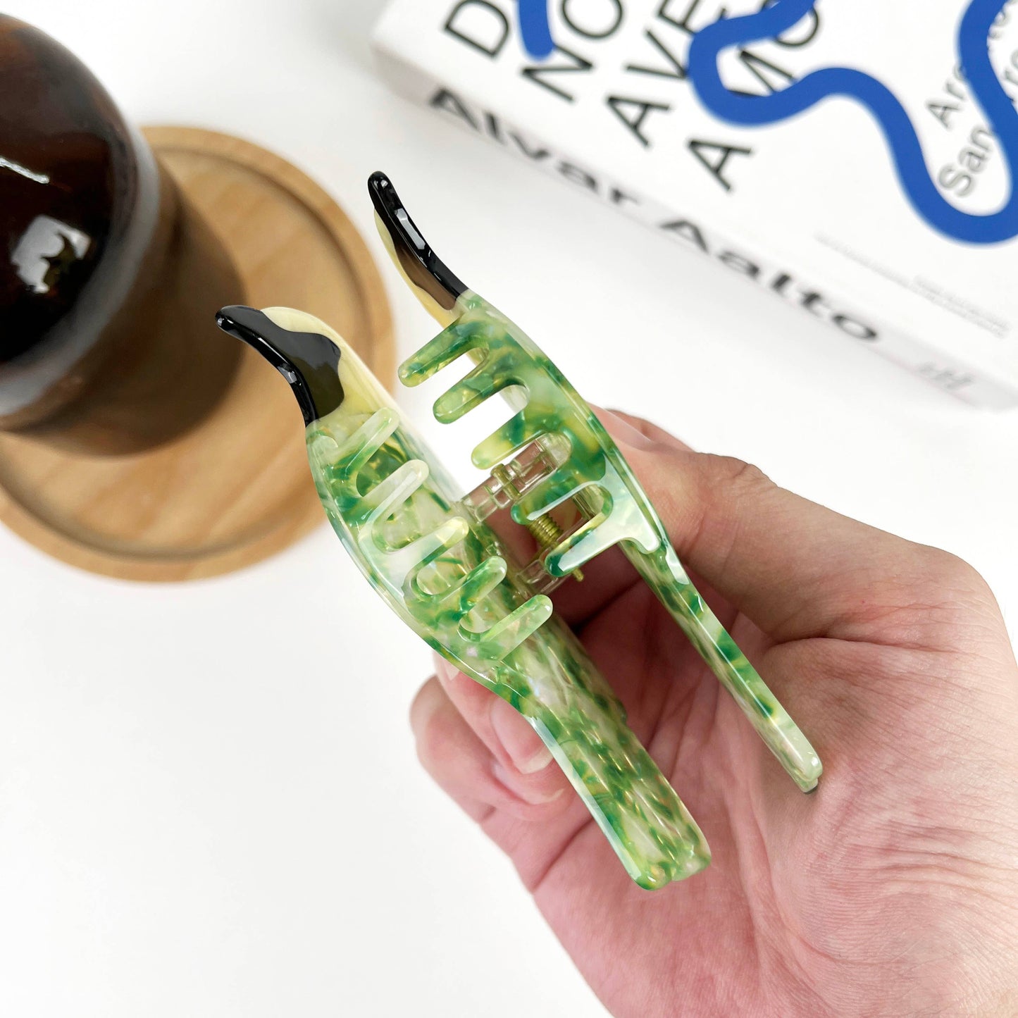 Emerald Bird Clip