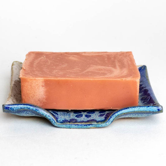 Flower Blue/White Soap Dish