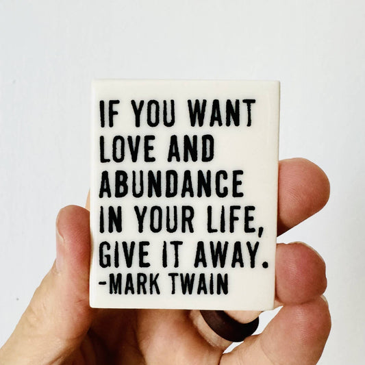 Ceramic Mark Twain Magnet