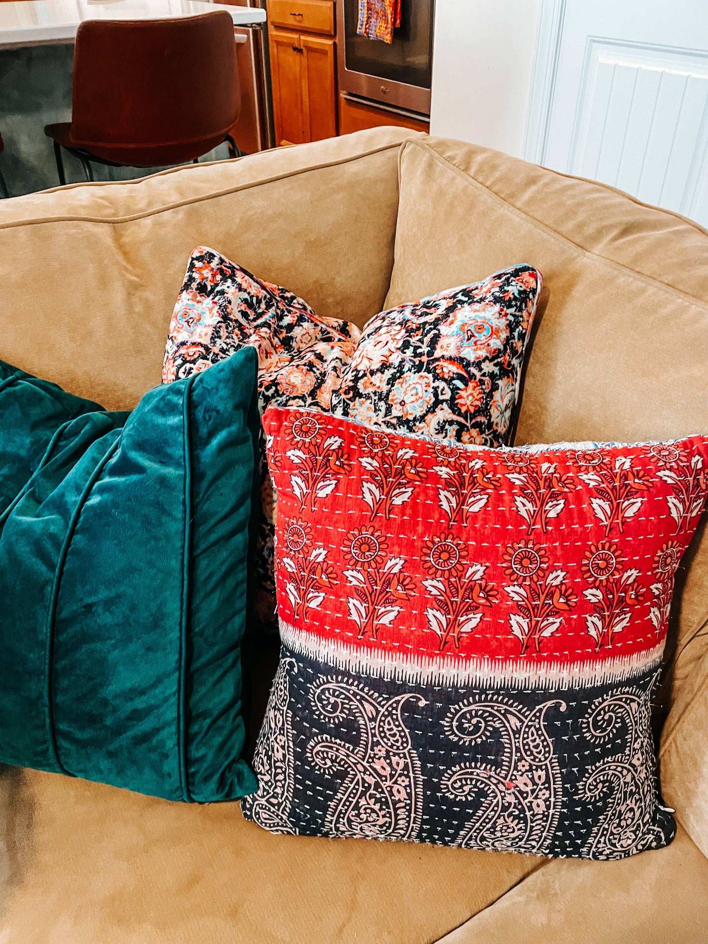 Funda de almohada Kantha