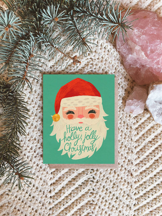 Retro Santa Claus Card