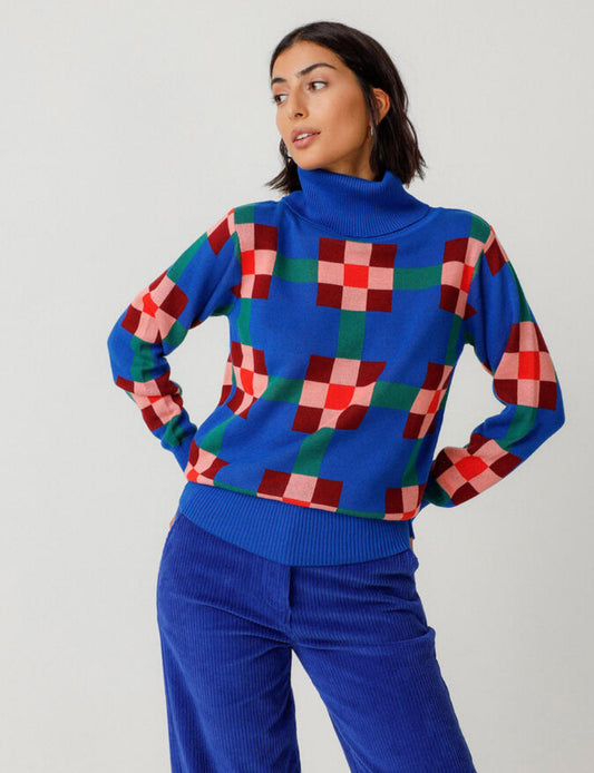 Maite Striped Knit Pullover