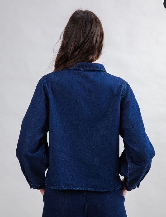 Boxy Denim Button Down