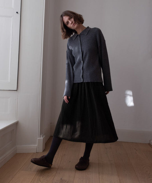 Nora Skirt - Olive Check