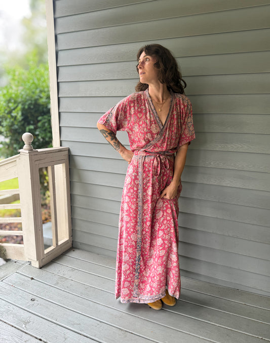 Vintage Silk Classic Wrap Dress