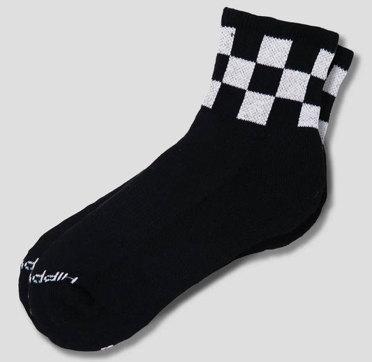 Karierte Quarter-Crew-Socken