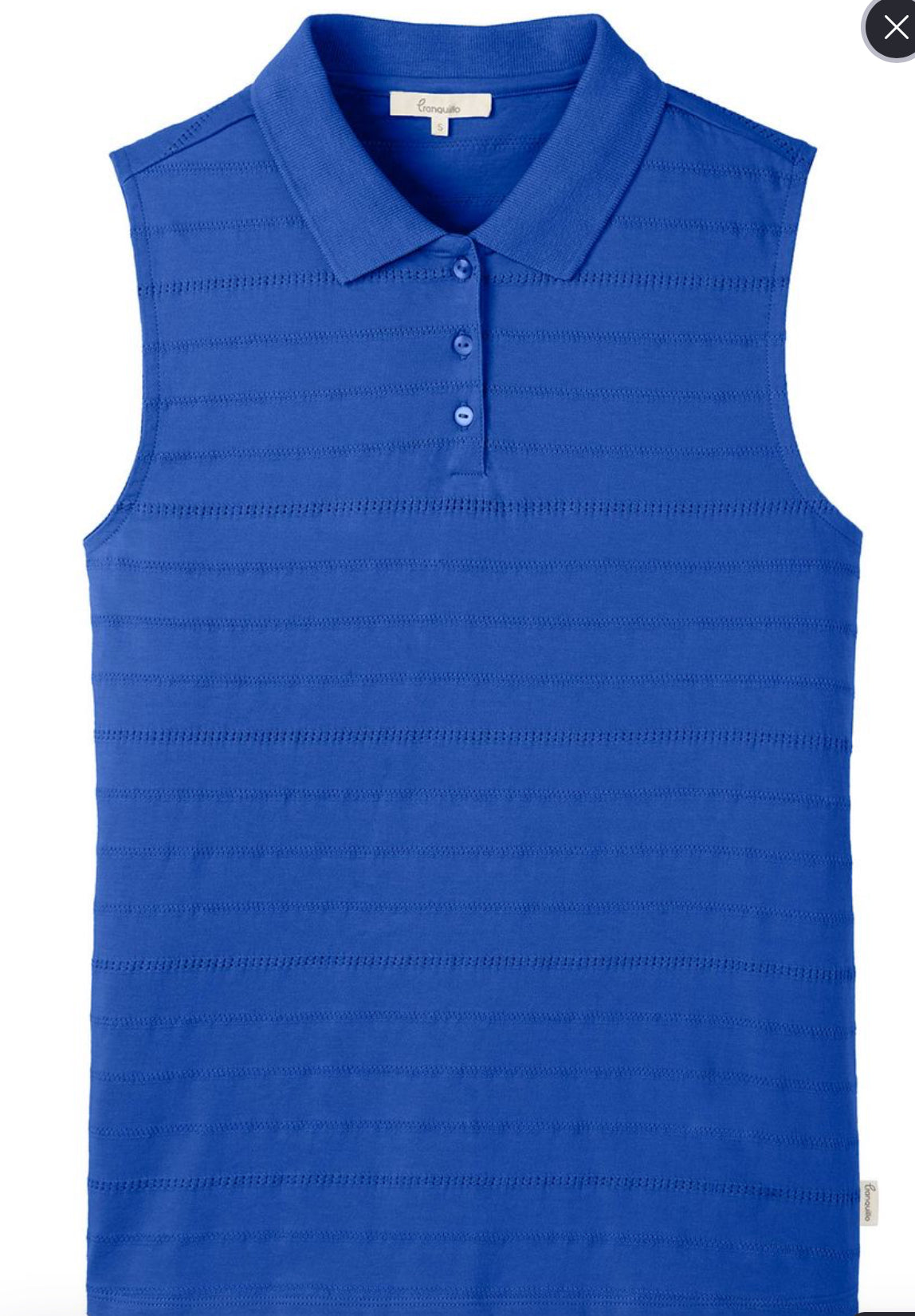 Ajour Sleeveless Polo